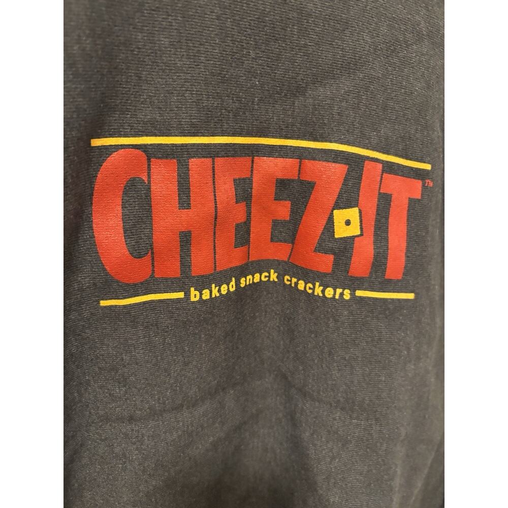 Champion Reverse Weave Cheez-It Sweatshirt Mens Medium Gray Crewneck Pullover - Picture 3 of 4